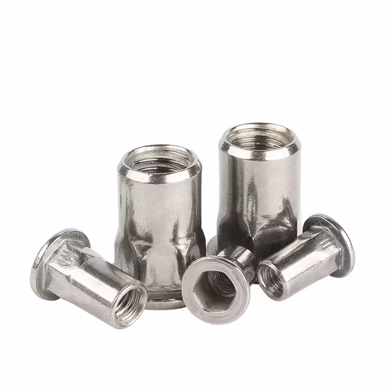 Écrou de rivetage aveugle en cuivre et métal M20 M6 M12, titane spécial M2, acier inoxydable, laiton personnalisé M8