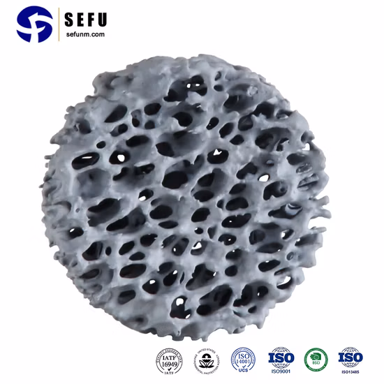Filtration de métal fondu de filtre en mousse en céramique