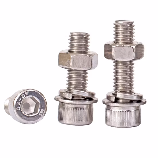 Attaches Gr4.8 galvanisées en acier au carbone DIN933 DIN 931 DIN 601 Boulon à tête hexagonale en titane, écrous à vis et boulons hexagonaux